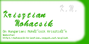 krisztian mohacsik business card